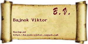 Bajnok Viktor névjegykártya